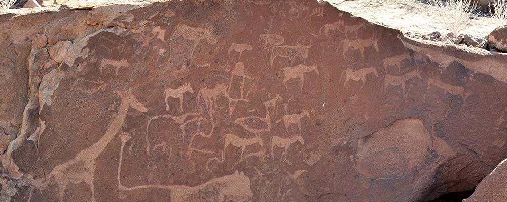 Ancient sandstone carvings.